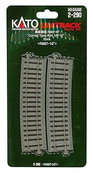 Amazon | KATO HOゲージ 曲線線路 R867-10° 2本入 2-290 鉄道